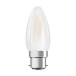 Ledvance Classic Superior LED Lamp B22d Kaars Filament Mat 3.4W 470lm - 927 Zeer Warm Wit | Beste Kleurweergave - Dimbaar - Vervangt 40W