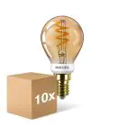 Voordeelpak 10x Philips Master Value LED Lustre E14 Kogel Filament Helder 2.6W 136lm - 918 Zeer Warm Wit | Beste Kleurweergave - Dimbaar - Vervangt 15W
