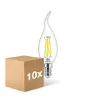 Voordeelpak 10x Philips MASTER LED E14 Gebogen-tip Kaars Filament Helder 2.5W 340lm - 922-927 Dim To Warm | Beste Kleurweergave - Dimbaar - Vervangt 25W